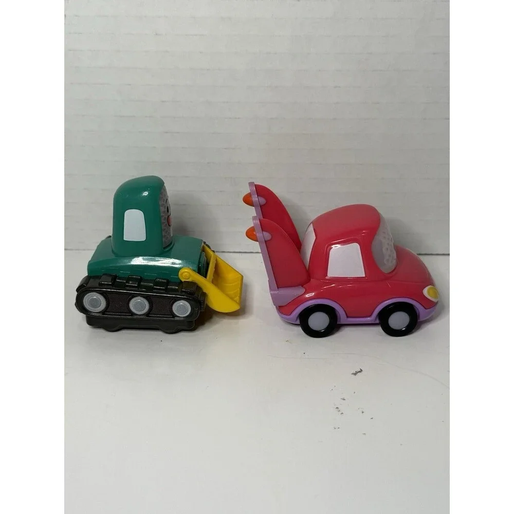 VTech Go Go Smart Wheels Ben Bulldozer & Frannie Pink Car Lot 2
